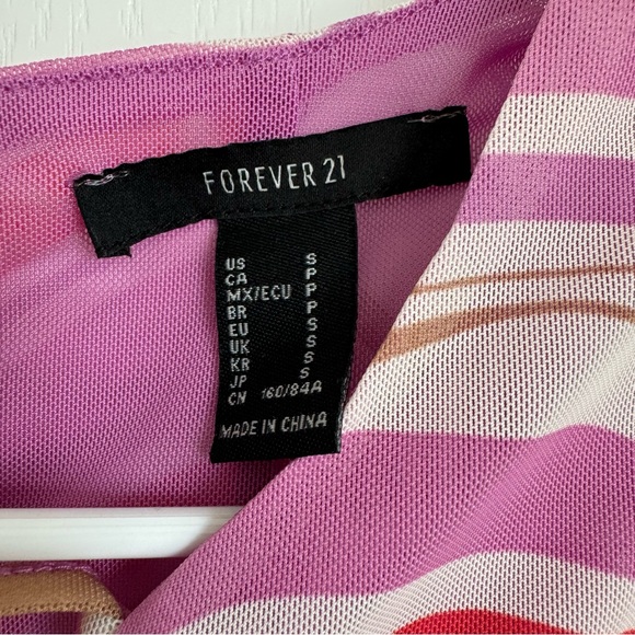 Forever 21 Multi Color Swirl Design Sleeveless Mini Dress - Picture 7 of 8